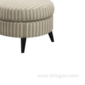 Brown Stripe KD Fabric Leisure Living Room Stool